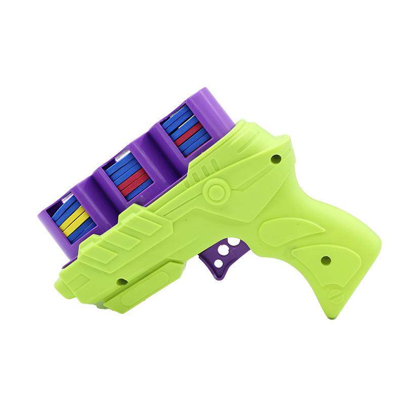 Children's Soft Ejection Flying Disc Gun, Two-person Parent-child Interactive Soft Bullet Shooting, Continuous Fire EVA Radish Gun Toy