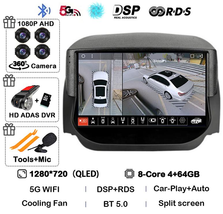 Android 14 Carplay Auto для Ford EcoSport Eco Sport 2014 2015 2016 2017 2018 Автомобильный радиоприемник GPS 4G+WIFI Мультимедийный стереоплеер QLED