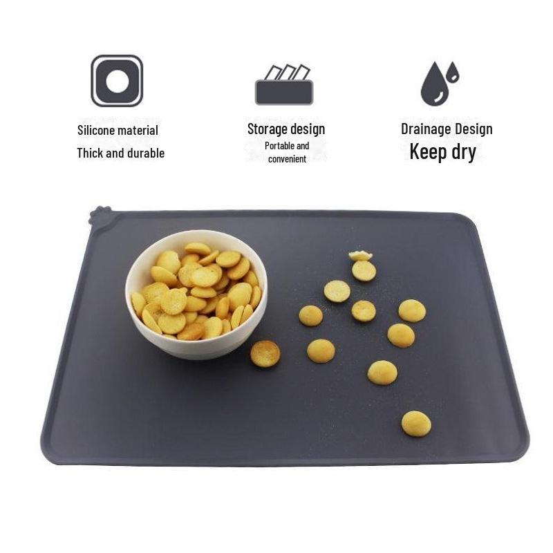 Силиконовый нескользящий герметичный коврик для кормления собак и кошек