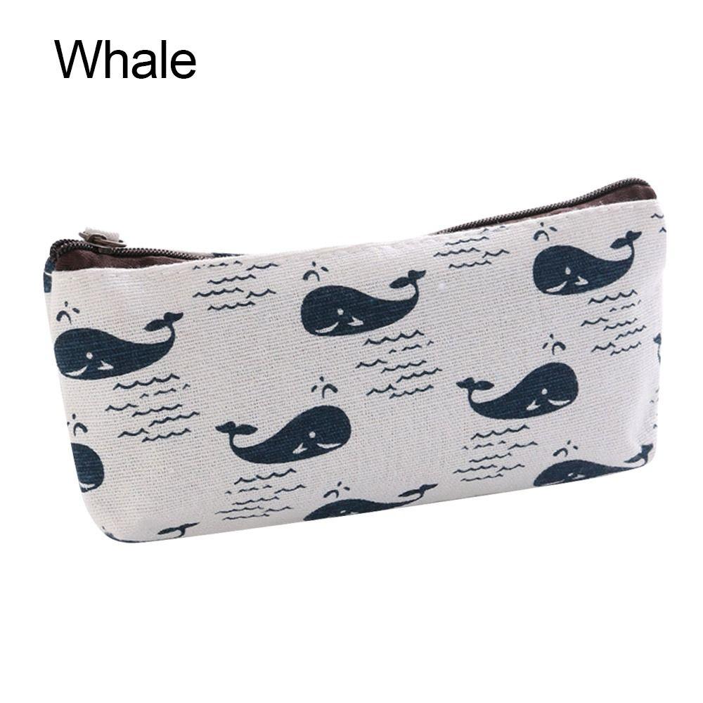 Multi-function Pen Bag Canvas Pencil Case High Quality Makeup Pouch