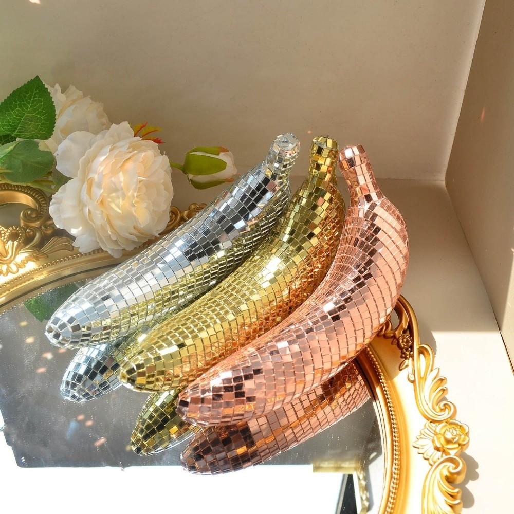 Fruit Shape Fake Fruit Ornament Exquisite Banana Shape Statue Creative Disco Ball Decor Home Decor