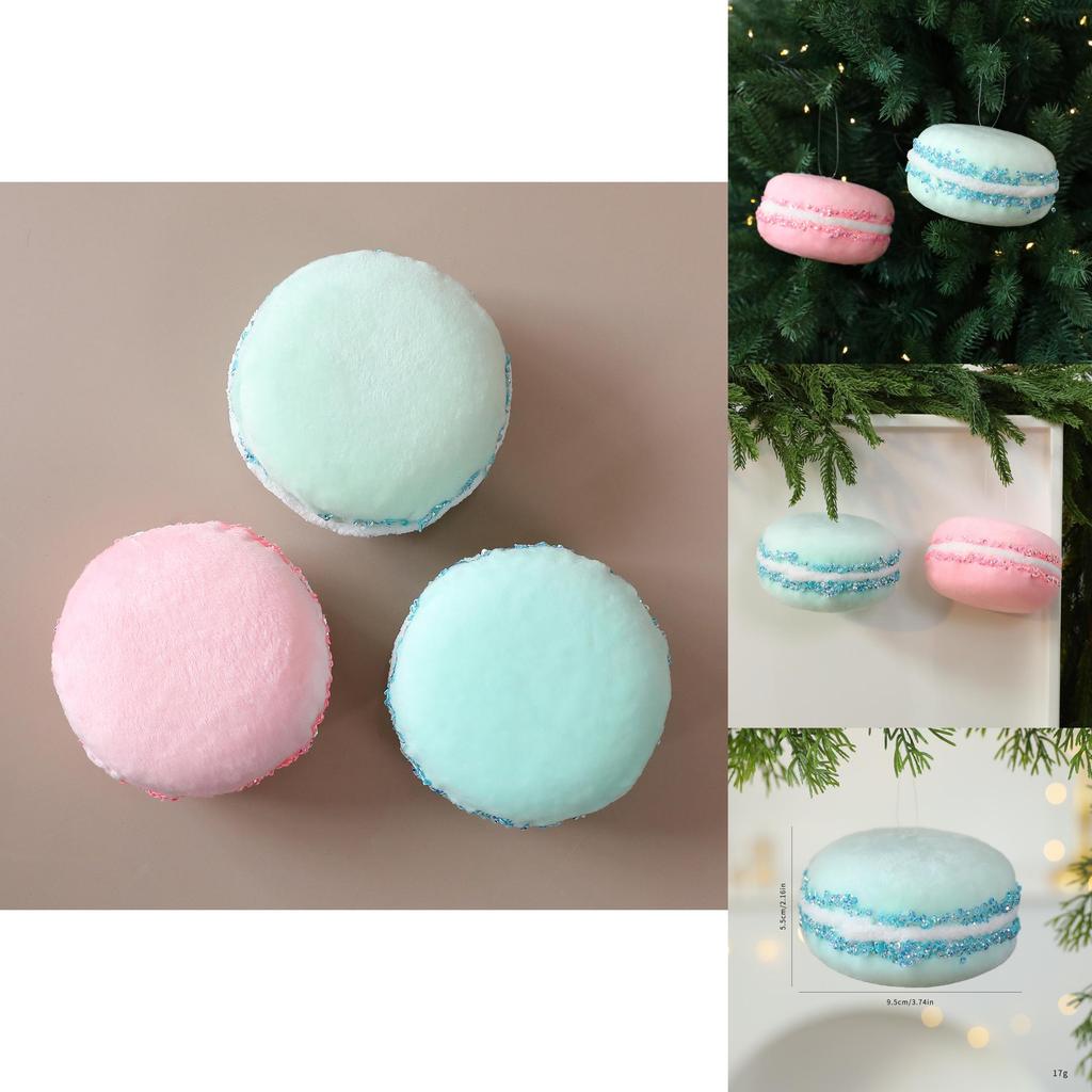 Christmas Fairy Tale Foam Macaron Ornaments For Holiday Tree Decor
