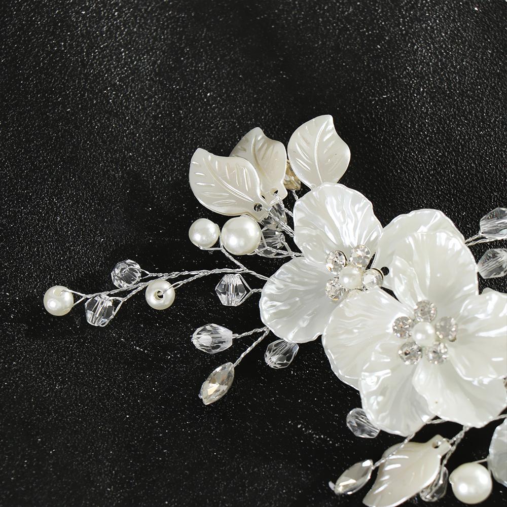 Beautiful Crystal Pearl Hair Accessories Flower Hair Pin Bridesmaid Tiara Hair Combs Bridal Clips
