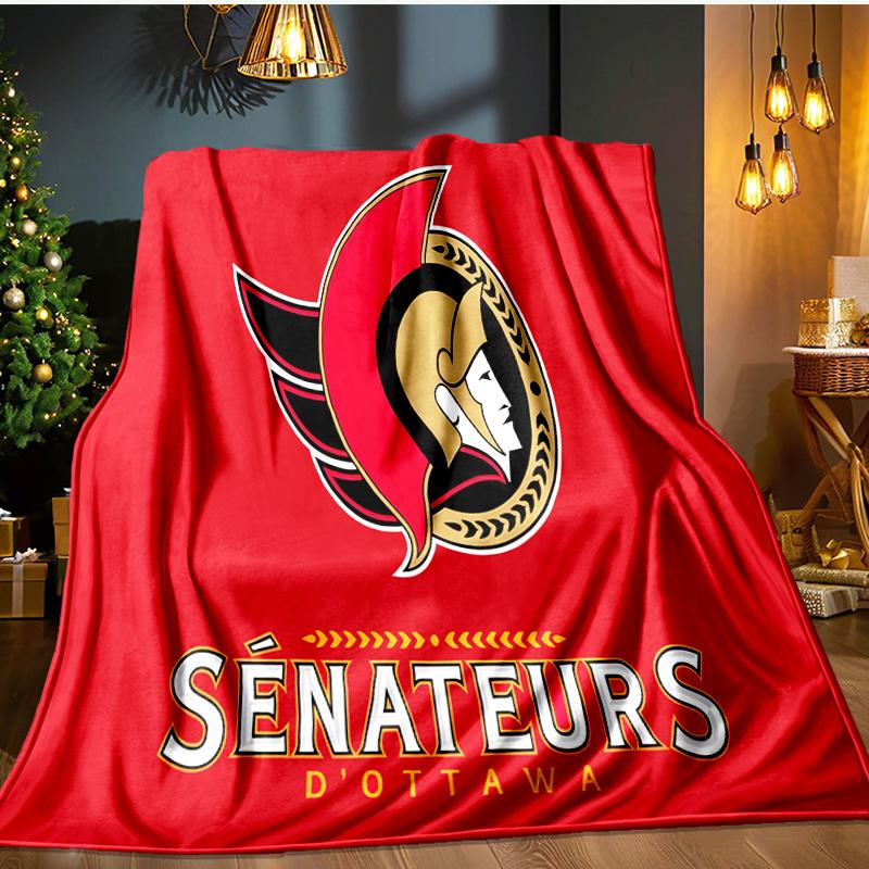 Senators Flannel Blanket, Use for Birthday/Holiday Gift, Soft Blanket for Sofa/Bed/Camping/Office/Tourism Use,All Seasons