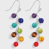 Women's Colorful 6mm Bead Earrings: Amethyst, Tiger Stone, Agate, Lapis Lazuli