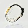 Used [NEW BATTERY] SEIKO Ladies Watch Gold Square 2P21-5B40 603536 New Strap