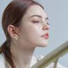 Серьги-гвоздики в виде клевера
