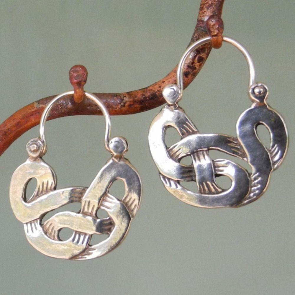 Women Jewelry Crafted Hoop Earrings Minimalist Curled  Earrings Durable Spiral Hoop Earrings  Gift