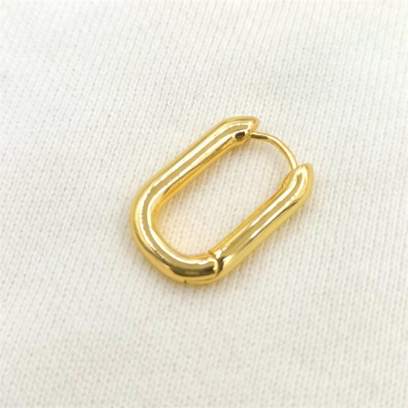 Прямоугольные U-образные серьги-гвоздики с пряжкой для ушей для женщин, корейские индивидуальные золотые геометрические украшения