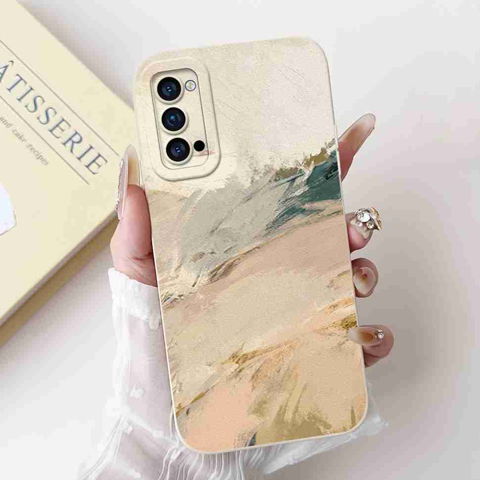 For Oppo Reno4 Pro 5G Case CPH2089 Luxury Art Painted Cover For Oppo Reno4 Reno 4 Pro 5G Phone Case Protector Soft Cover