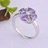 Cellacity 5*5 мм кольцо с аметистом для женщин, подвески, серебро 925, ювелирные изделия, женские кольца в форме сердца, фиолетовый драгоценный камень AAA, циркон, свадьба
