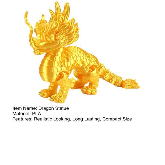 3D-печатная фигурка дракона, игрушка для снятия стресса, реалистичная миниатюрная китайская статуэтка дракона