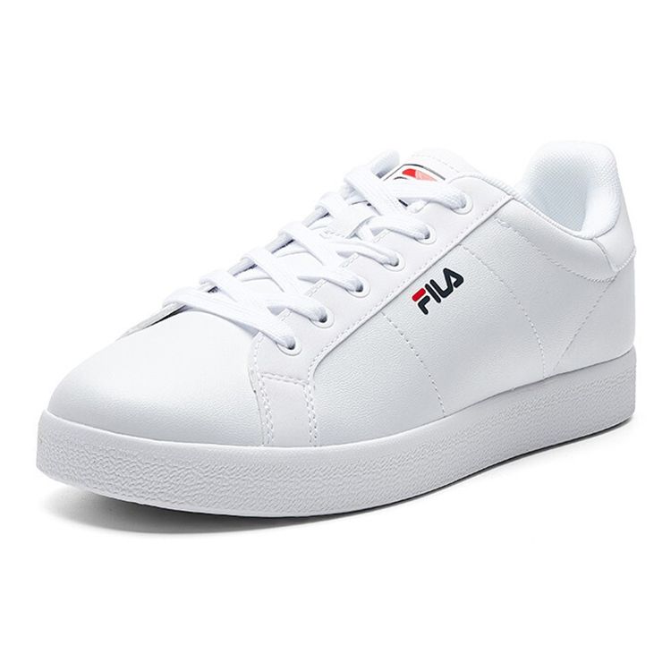 FILA Fusion Triple White Synthetic Leather Fashion Comfortable Slip Resistant Durable Lightweight Breathable Low Top Sneakers T12M024301AWT