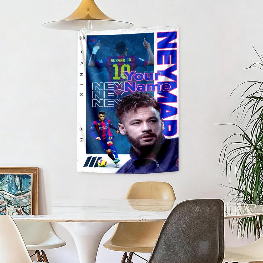 Neymar Jr Soccer Artwork Aesthetic Tapestry Rustic Farmhouse Suitable For Dorm Wall Reading Corner Balcony Indoor Boho Decor Gift For New Home