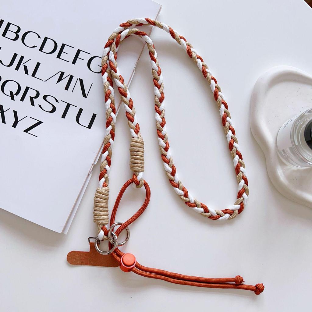 Регулируемый разноцветный плетеный ремешок-кроссбоди с узлом для телефона или бутылки с водой