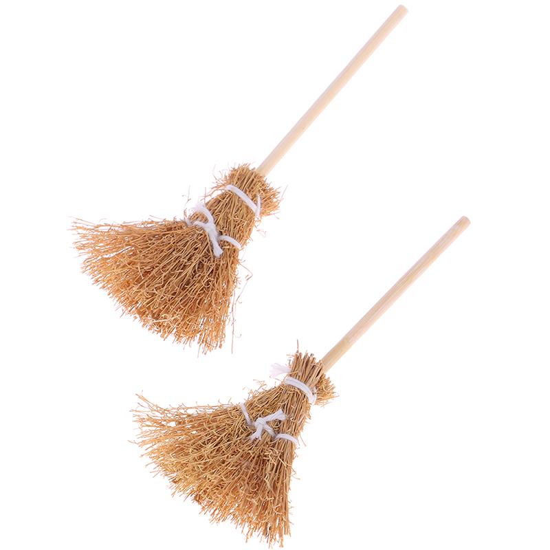 1/12 Мебель для кукольного домика Миниатюрная метла Кухонный аксессуар для двора Игрушка для ролевых игр