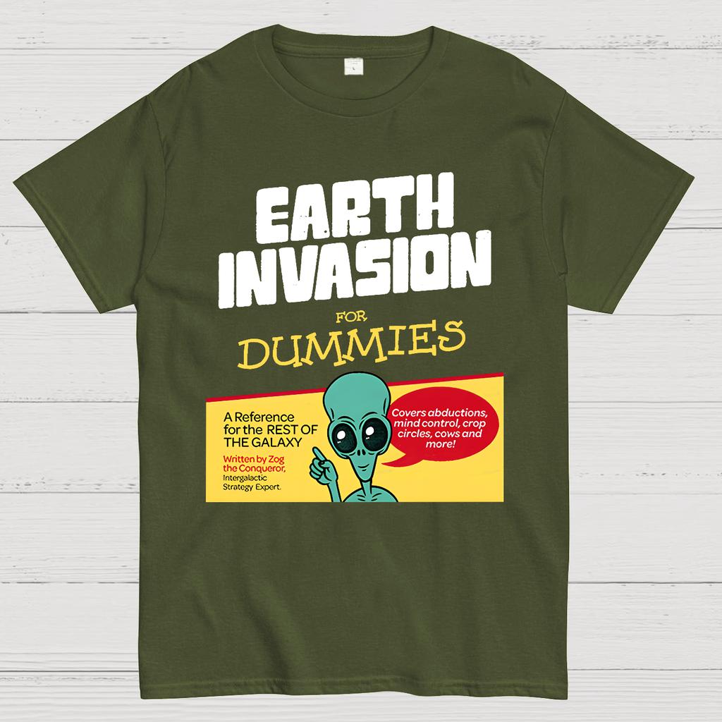 Earth Invasion for Dummies Cotton Summer Casual Cool Loose T-Shirt