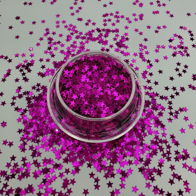 Silver Star Glitter Sequin Eyeshadow: DIY Nail Art & Patch Pentagram 1pc