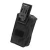 LayLax Compact Dump Pouch, Black, Foldable, Roll-Up, Lightweight, with Belt Clip and Drop Protection, Patch Base