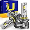 Fahren 9005/HB3 Light Bulbs, % Ultra Brightness, 1:1 Mini Size, 6500K Cool White, 70000Hrs Long Service Life With Cooling Fan, Plug And Play, Pack
