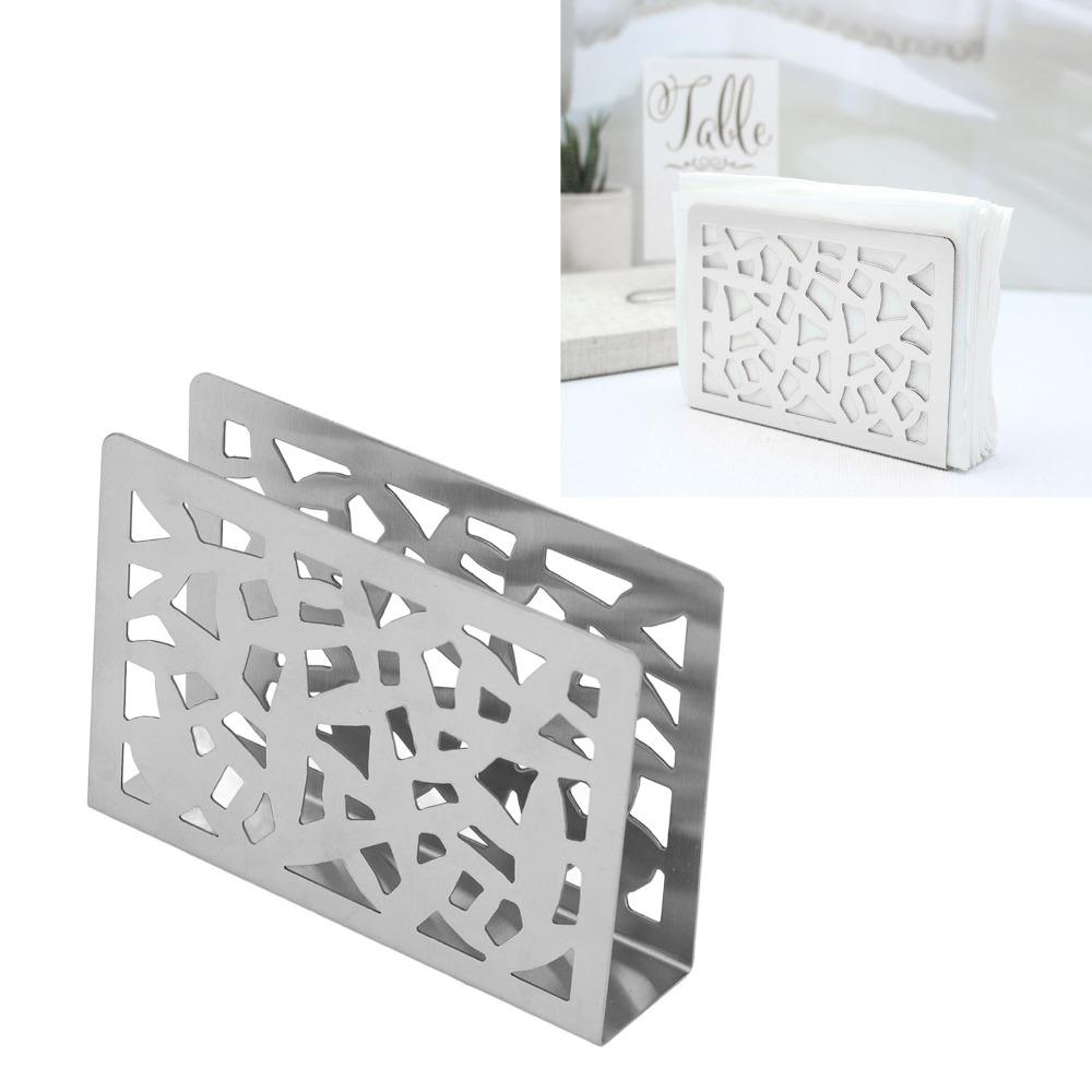 Glossy Edge Metal Napkin Holder Stable Base Stainless Steel Napkin Holder Hotel