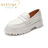 Spring Shoes Female British Style Thick-soled College Style Casual Loafers Genuine Leather Fashion Shoes Girls