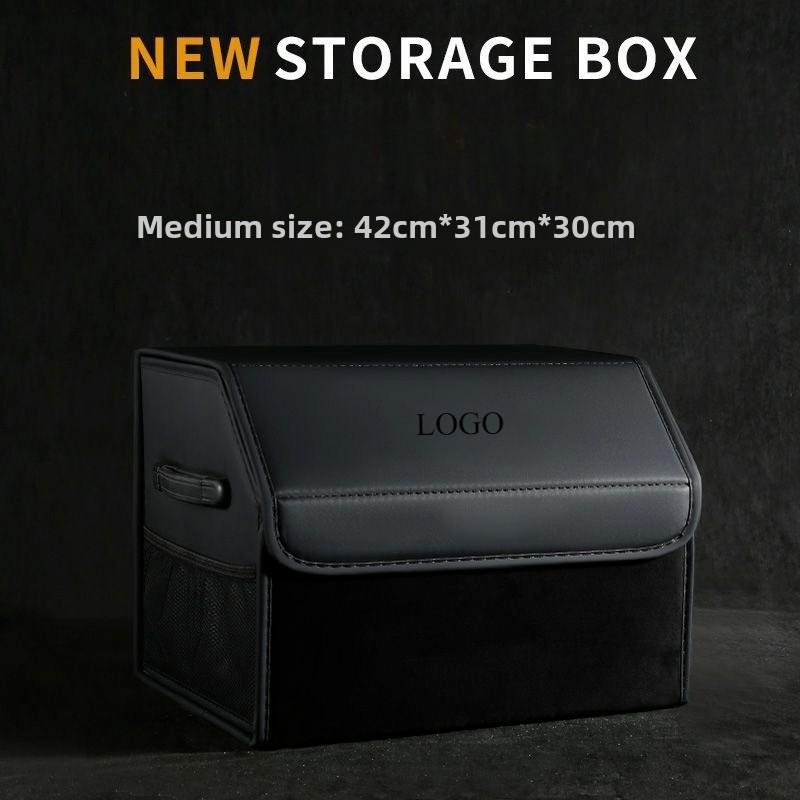 Car Large Capacity Storage Box Trunk Multifunctional Folding Leather Material Storage Box Suitable for Polestar 1 2 3 4