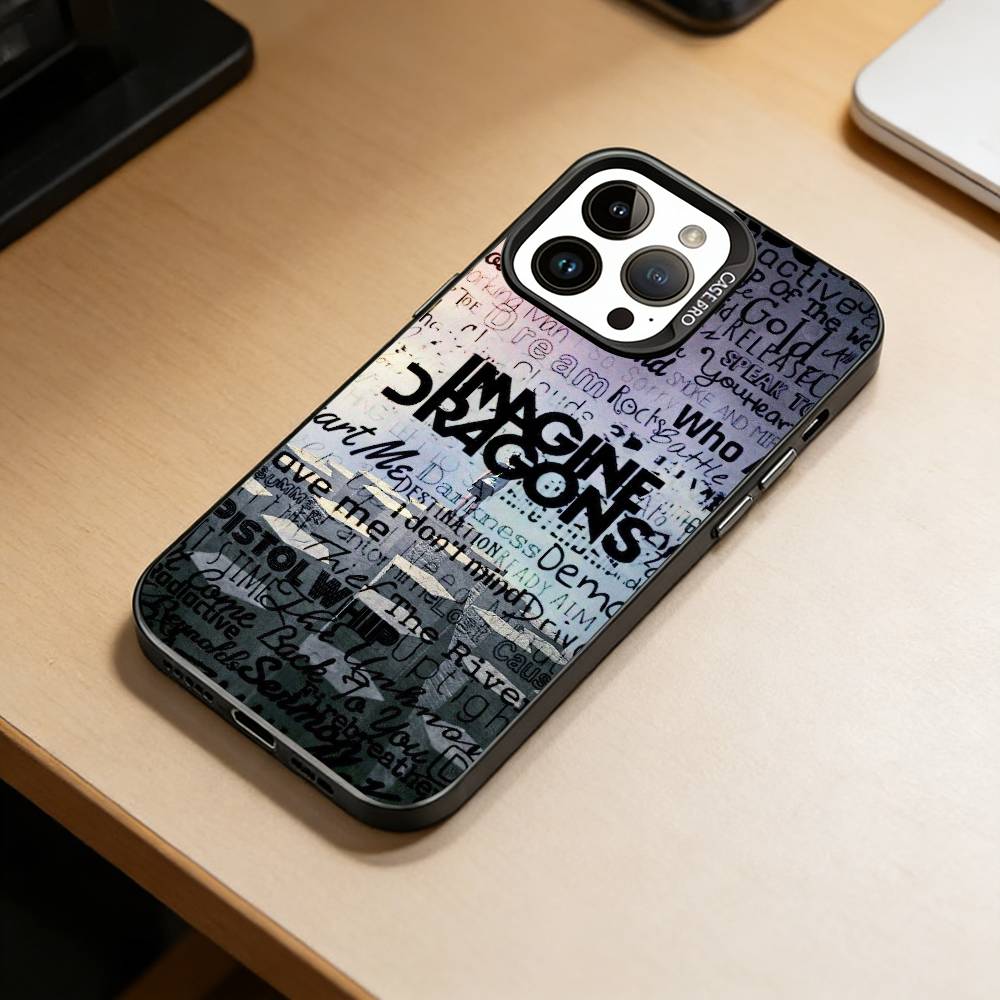 Pop Rock Imagine Dragons Phone Case For iPhone 17,16,15,14,13,12,11 Plus,Pro Max,XS,Colored Silver Plated Inside Cover