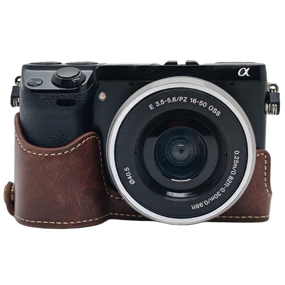 Для Sony NEX-7/NEX-6 Полукорпусный чехол для камеры с доступом к батарее Нижний чехол из ПУ кожи