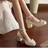 Fashion Women's Shoes 2024 New Buckle Strap Women's High Heels Fashion Butterfly-knot Dress Pumps Women Hot Sale Shallow Mary Jane Shoes