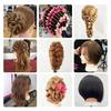 Mannequin Head with Real Hair Hairdresser Braiding Hair Styling Training Manikin Cosmetology Doll Head Brown Golden Hairdressing Makeup Practice Head