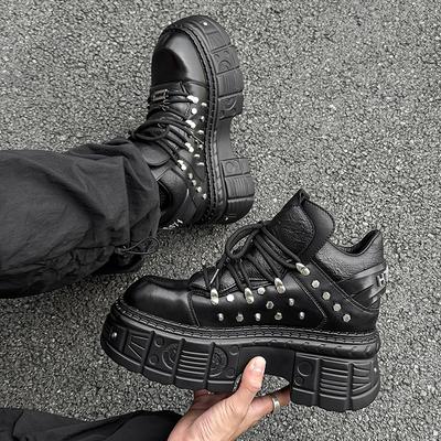 2025 новые черные туфли для папы туфли на платформе ботинки в стиле хэви-метал готика панк 561205-J
