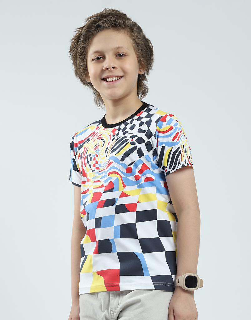 MONTE CARLO Мужская футболка стандартного кроя с принтом и рукавом до локтя