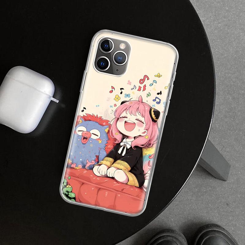 S-Spy Family Anya Phone Case Cover for iPhone 11 12 13 Mini 14 15 Plus 16 Pro Max 17 Air 7 8 + SE Art Customized Fundas 11 12 13