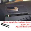 Door Panel Decoration Strips Trim Carbon Fiber Car Stickers For 2004-2011 Alfa Romeo 159 Interior Accessories