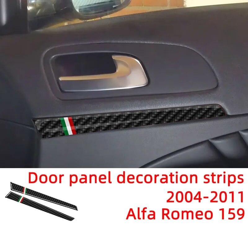 Door Panel Decoration Strips Trim Carbon Fiber Car Stickers For 2004-2011 Alfa Romeo 159 Interior Accessories