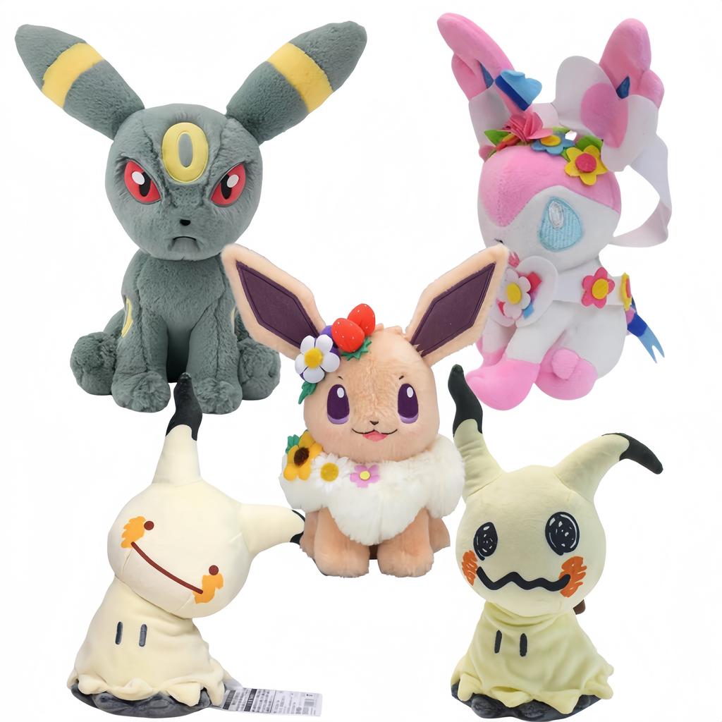 Mimikyu Plush Easter Series Strawberry Eevee Scorbunny Sylveon Ponyta Umbreon Plush Doll Pillow Xmas Birthday Gift