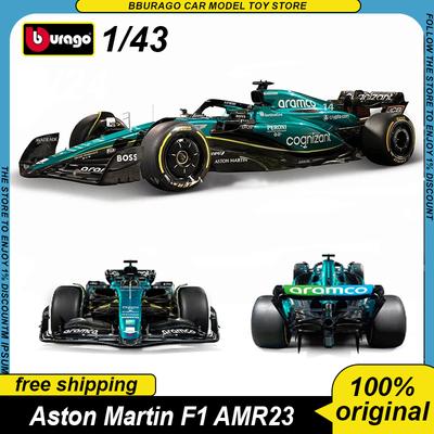 Новый продукт Bburago 1:43 2023 Aston Martin Amr23 F1 Bburago Formula Racing Amr23 Литая модель Сплав Роскошный автомобиль Автомобиль Игрушка для ребенка