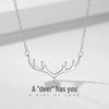 Yi Lu You Ni Women's Deer Antler Clavicle Necklace – Simple Korean Style Jewelry
