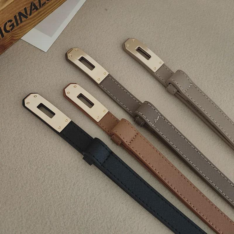 Женский ремень из натуральной кожи: Модный японский и корейский стиль для джинсов и рубашек