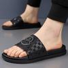 Fashion New Designer Summer Non-slip Slippers Man Fashion Casual Black Flip-flops Male Soft Soled Cow Leather Luxury Shoes Slipper Man