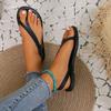 Fashion 2024 Summer Flat Women Sandals New Fashion Peep Toe Hollow Women's Sandals Casual Buckle Straps Shoes Ladies Beach Sandalias