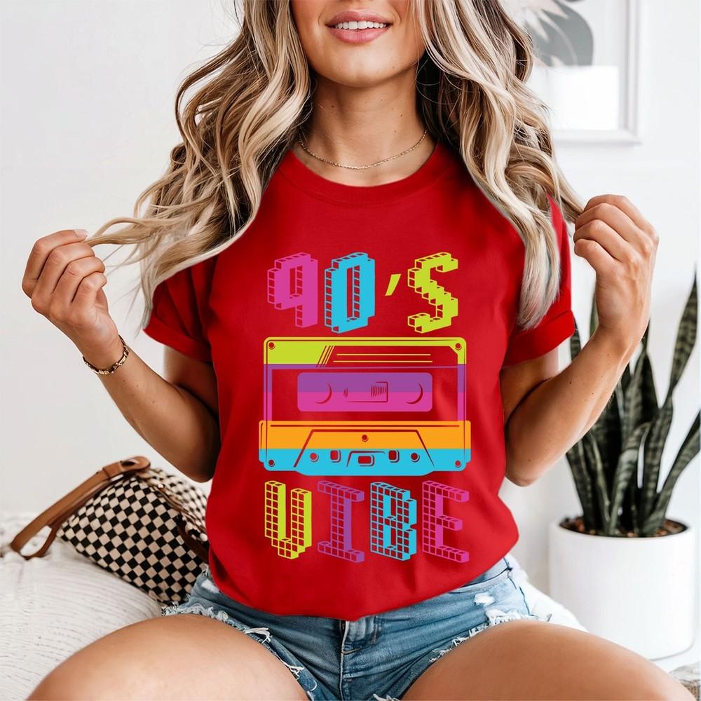 90s Vibe Retro Cassette Tape Unisexs Graphic Tee Pop Culture