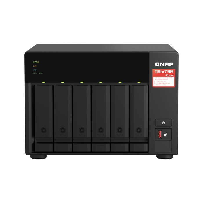 Serveur de Stockage (NAS) - QNAP - TS-673A-8G - Processeur AMD Ryzen quad-core 2,5GbE