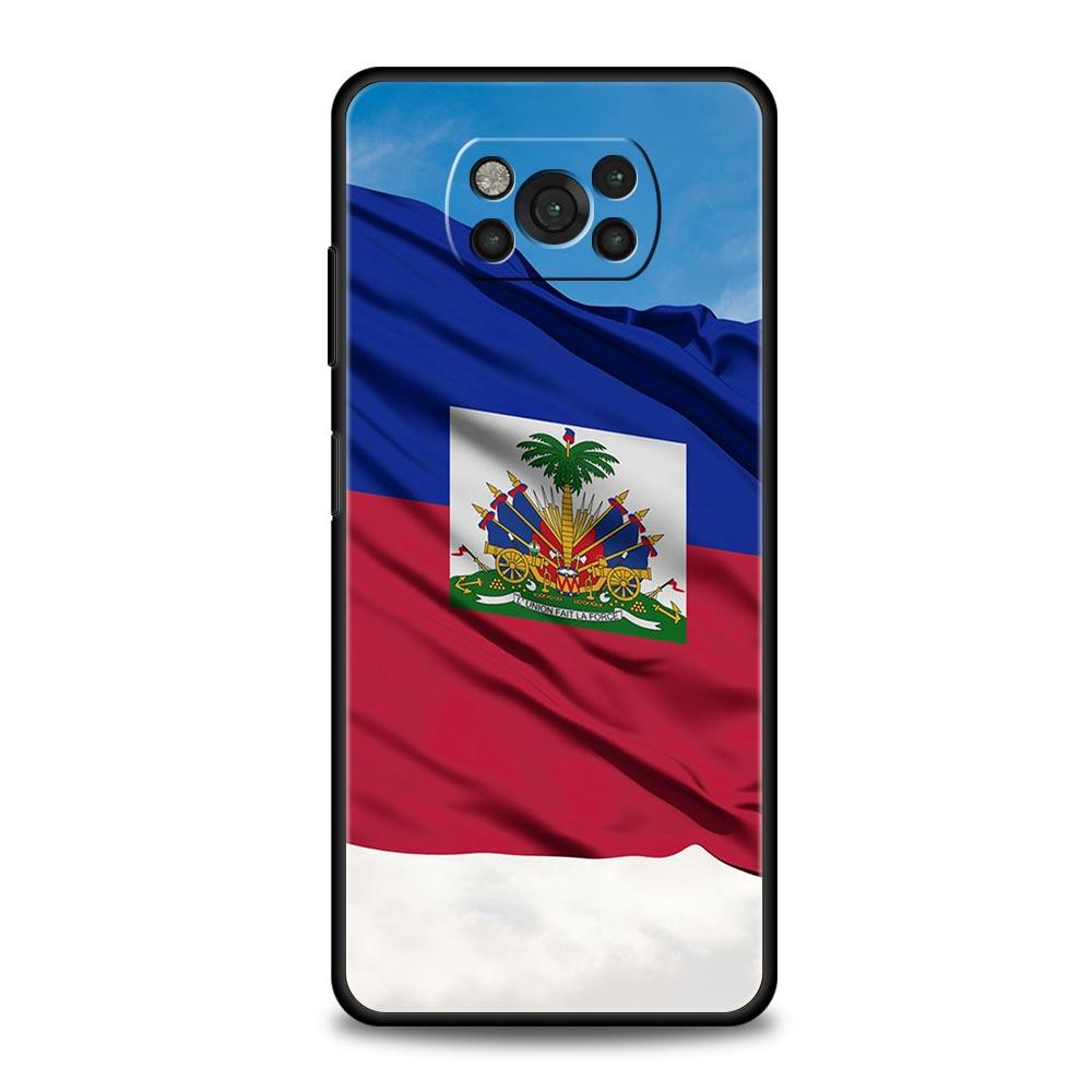 Чехол для телефона Флаг Гаити Для Xiaomi Poco X6 X5 Pro X4 X3 NFC F5 Pro F4 F3 GT M5 M4 Pro 5G M3 C51 C50 C55 Мягкая крышка