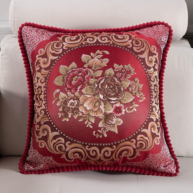 Одиночная европейская жаккардовая наволочка, диванная подушка, вышитая прямоугольная наволочка для спинки дивана для гостиной