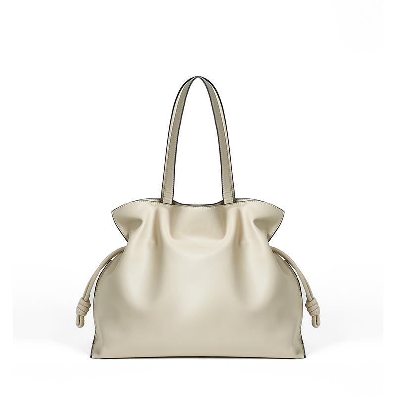 Женские сумки, осенние и зимние нишевые сумки на удачу с завязками, кожаные сумки-ведра из коровьей кожи большой вместимости, сумки-тоуты через плечо