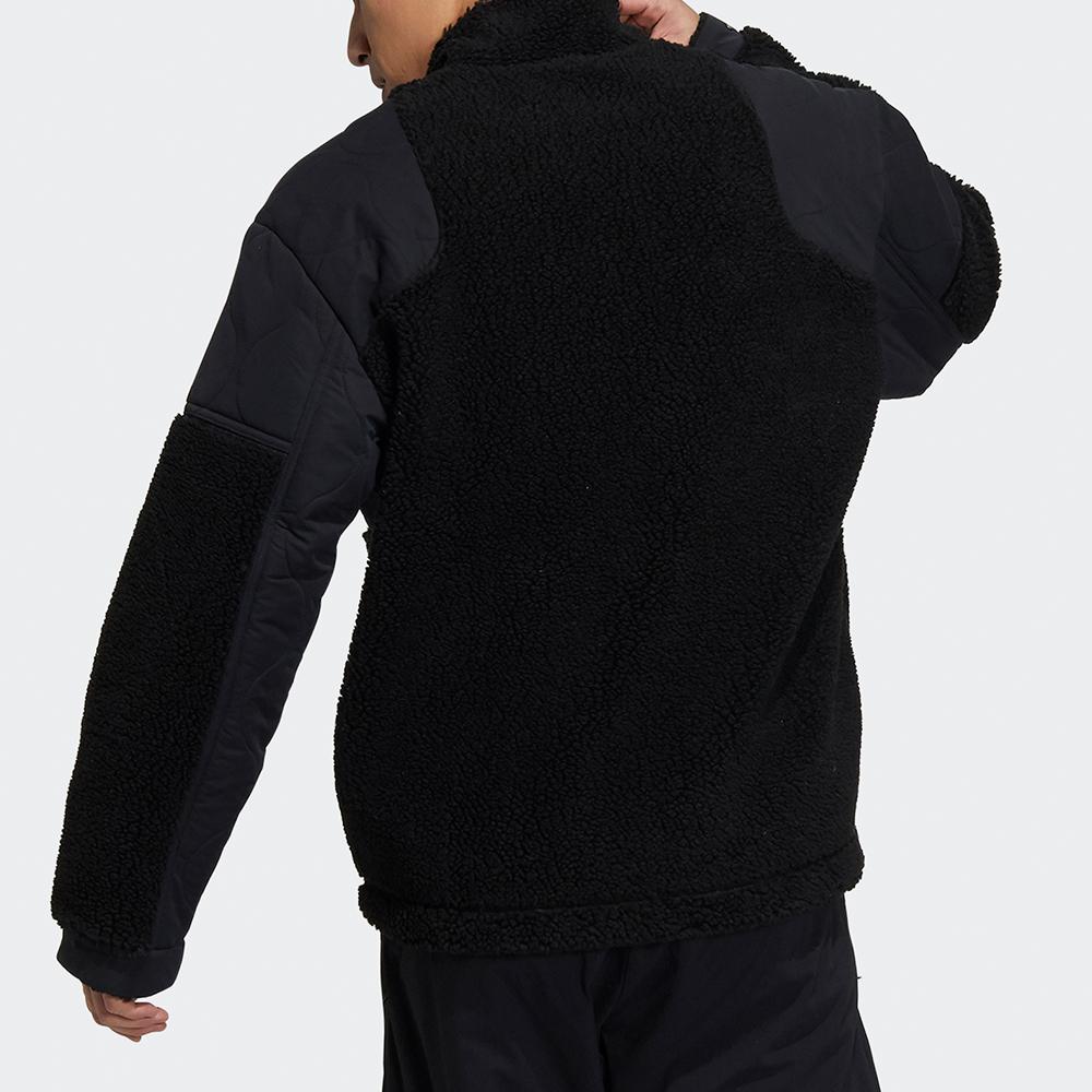 adidas Оригиналы Wj Mixboa Jkt Сшитая флисовая куртка Черная Мужская H40243
