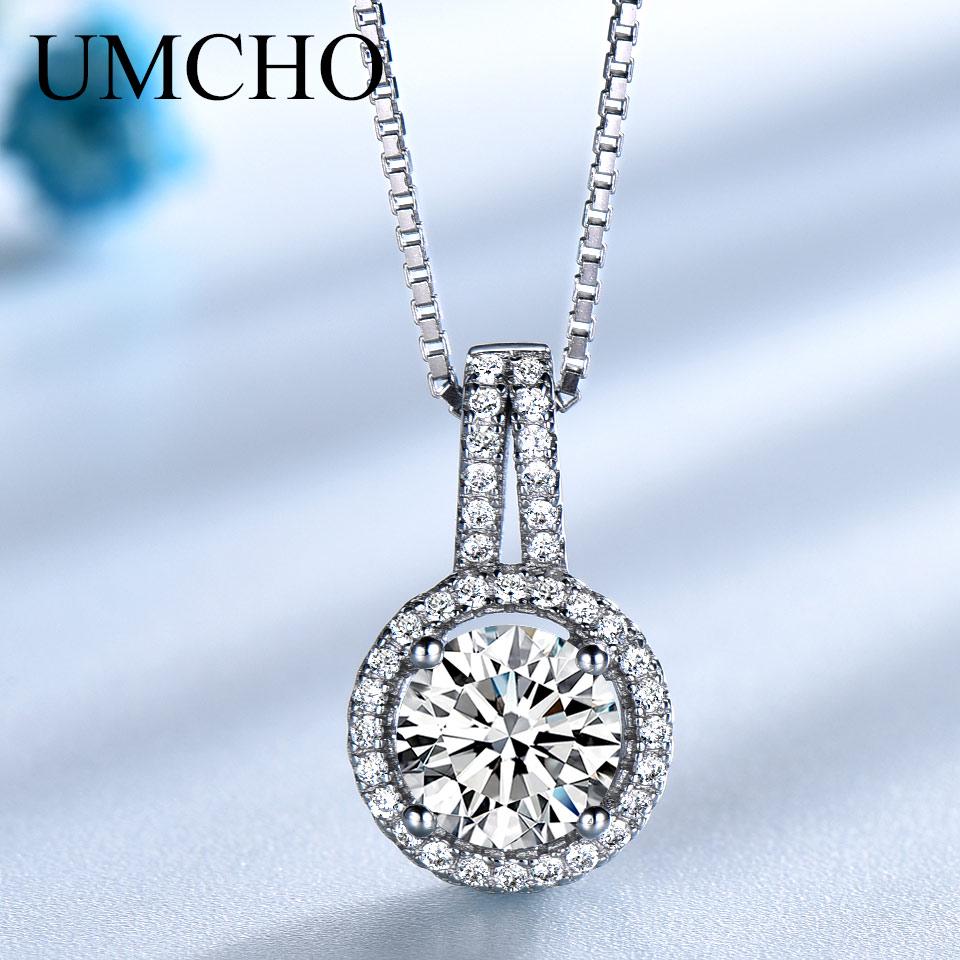 Umcho AAA Cubic Zircon Necklaces & Pendants Statement Necklaces For Female Romantic Wedding Gift With Chain