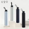 Heaven Umbrella Sunshade Umbrella Ten Bone Black Rubber Sunscreen and UV Protection Sun Umbrella Portable Folding Sunny Umbrella for Women